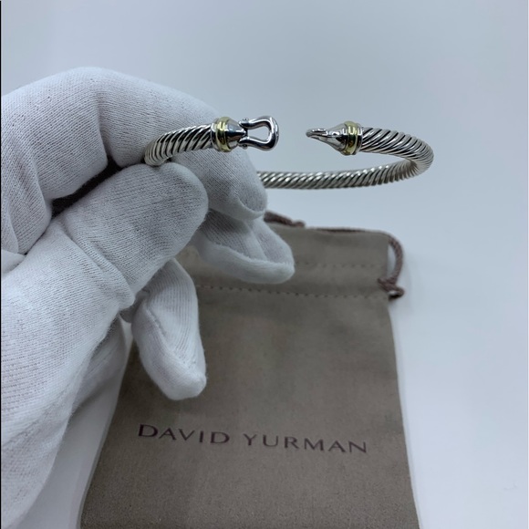 David Yurman Cable Buckle 18k Gold 5mm 925 - Picture 4 of 7